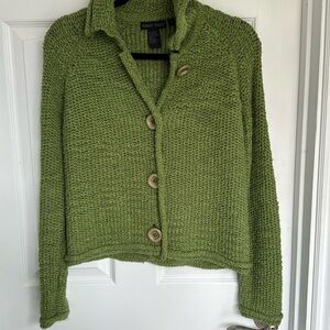Knit cardigan button front